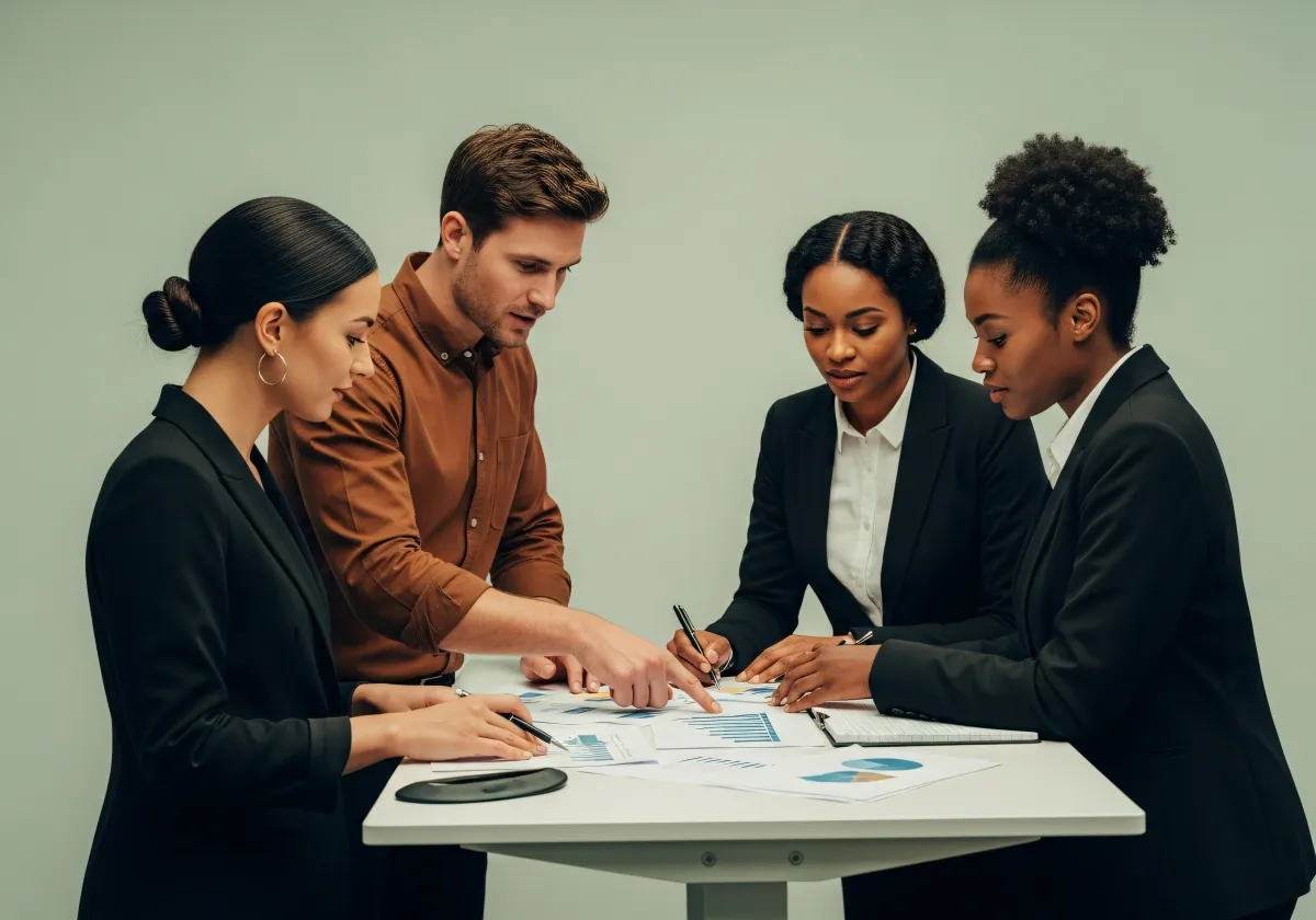 Riunione finanziaria con cliente